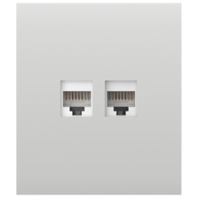 AJAX AJ-CENTERCOVER-LAN-W Tapa central para enchufe Ethernet - Compatible con AJ-OUTLETCORE-LAN-W - Requiere marco AJ-FRAME - Co
