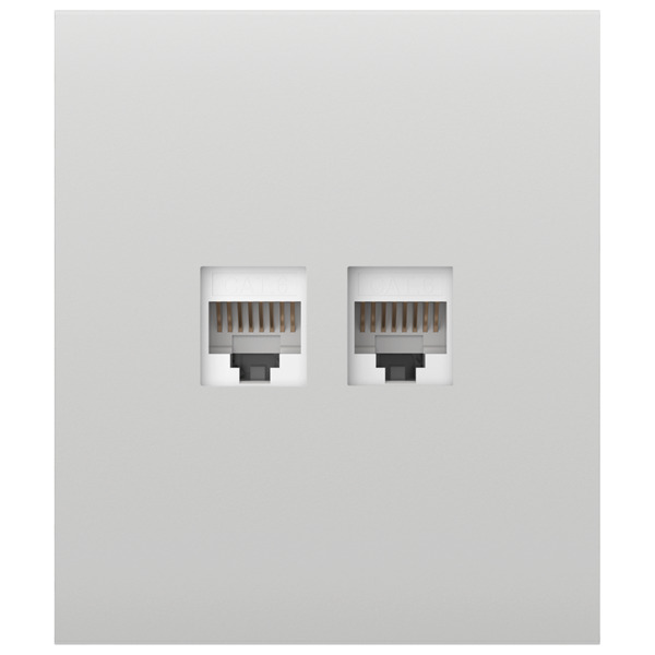 AJAX AJ-CENTERCOVER-LAN-W Tapa central para enchufe Ethernet - Compatible con AJ-OUTLETCORE-LAN-W - Requiere marco AJ-FRAME - Co