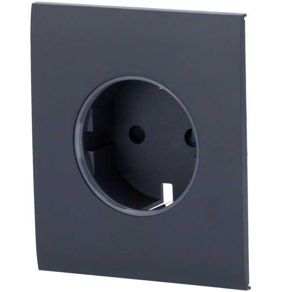 AJAX AJ-CENTERCOVER-SMART-GRA Tapa central para enchufe inteligente tipo F - Compatible con AJ-OUTLETCORE-SMART - Indicador LED