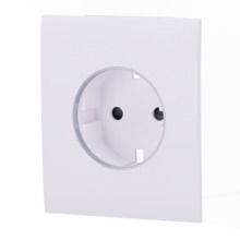 AJAX AJ-CENTERCOVER-SMART-W Tapa central para enchufe inteligente tipo F - Compatible con AJ-OUTLETCORE-SMART - Indicador LED so
