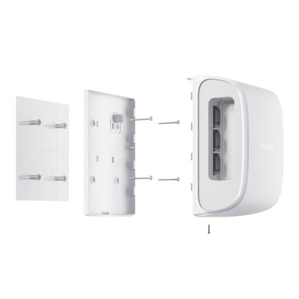 AJAX AJ-DUALCURTAINOUTDOOR-W Detector PIR tipo cortina dual - Inalámbrico 868 MHz Jeweller - Certificado grado 2 - Alcance de de (9)