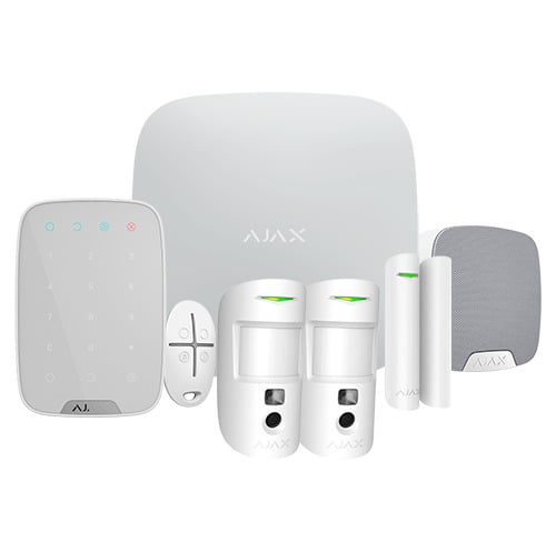 AJAX AJ-HUB2KIT-DP-PHOD-W Kit de alarma profesional - Certificado Grado 2 - Comunicación Ethernet / dual SIM  - Inalámbrico 868