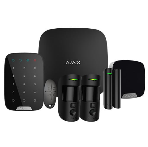 AJAX AJ-HUB2KIT4G-DP-PRO-B Kit de alarma profesional - Certificado Grado 2 - Comunicación Ethernet / dual SIM 4G - Inalámbrico 8