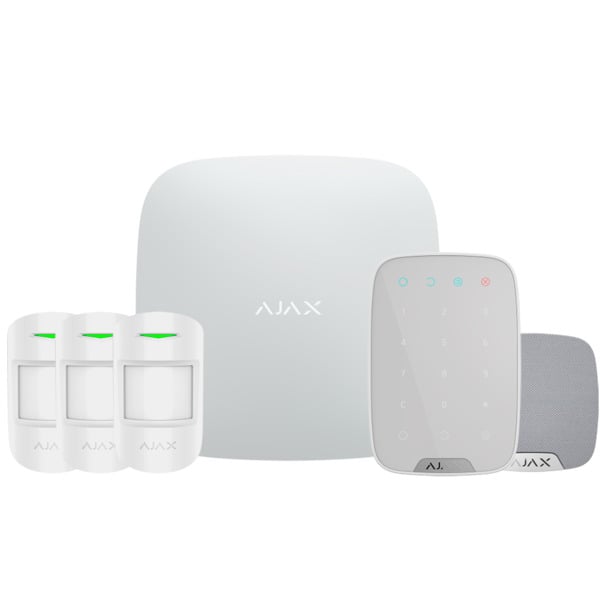 AJAX AJ-HUBKIT-RENOVE1-W Kit de alarma profesional - Certificado Grado 2 - Comunicación Ethernet y GPRS - Inalámbrico 868 MHz Je