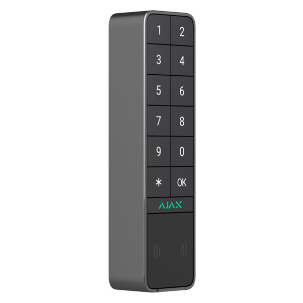 AJAX AJ-KEYPADOUTDOOR-GRA Teclado para exterior IP66/IK08 con lector RFID - Armado/desarmado total o por grupos - Autenticación: (1)