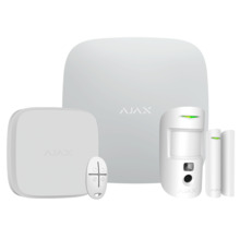 AJAX AJ-KITBASICO-W Kit de alarma profesional - Certificado Grado 2 - Comunicación Ethernet / dual SIM GPRS - Inalámbrico 868 MH