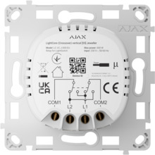 AJAX AJ-LIGHTCORE-CROSS-VERT Relé para interruptor de luz de cruce vertical - Inalámbrico 868 MHz Jeweller - Alcance de comunica