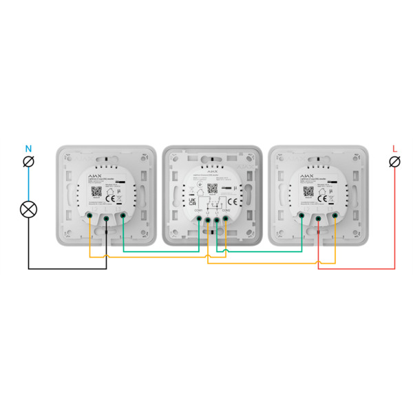 AJAX AJ-LIGHTCORE-CROSS-VERT Relé para interruptor de luz de cruce vertical - Inalámbrico 868 MHz Jeweller - Alcance de comunica (9)