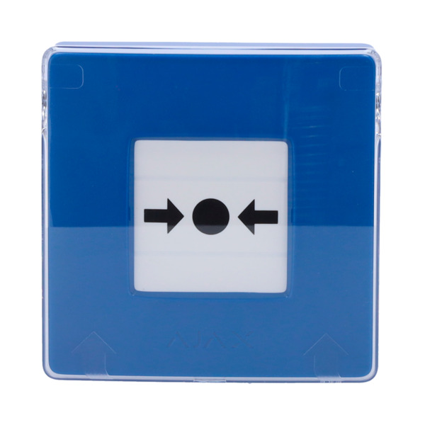 AJAX AJ-MANUALCALLPOINT-BLUE Botón manual de alarma de incendio azul - Inalámbrico 868 MHz Jeweller - Botón alarma incendio o ac (1)