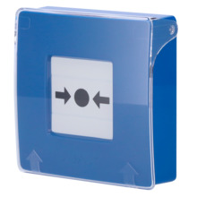 AJAX AJ-MANUALCALLPOINT-BLUE Botón manual de alarma de incendio azul - Inalámbrico 868 MHz Jeweller - Botón alarma incendio o ac