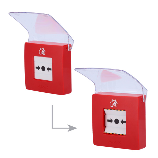 AJAX AJ-MANUALCALLPOINT-RED Botón manual de alarma de incendio rojo - Certificación EN 54-11:2001/A1:2005 - Botón alarma incendi (1)