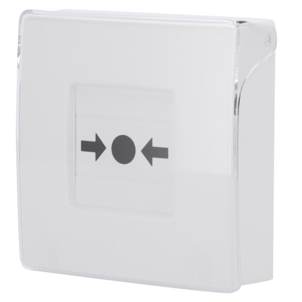 AJAX AJ-MANUALCALLPOINT-WHITE Botón manual de alarma de incendio blanco - Inalámbrico 868 MHz Jeweller - Botón alarma incendio o