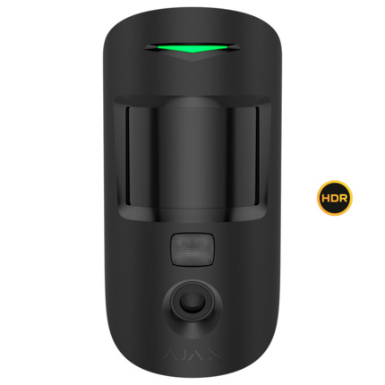 Comprar AJAX AJ-MOTIONCAM-HDR-PHOD-B Fotodetector PhOD  - Grado 2 - Foto bajo demanda (PhOD) / Tecnología HDR - Sustituye a AJ-MOTIONCAM-PHOD-B - Envío de imágenes hasta VGA (640x480) - Hasta 5 imágenes por detección - Antimascotas / Rango de detección 1