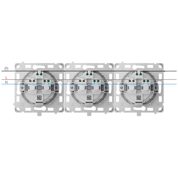 AJAX AJ-OUTLETCORE-BASIC-VERT Enchufe básico vertical tipo F - Alimentación 250 V AC 50/60 Hz - Hasta 3.6 kW (carga resistiva a (9)