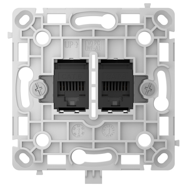 AJAX AJ-OUTLETCORE-LAN-B Enchufe Ethernet con dos puertos - Compatible con cables CAT.6 y CAT.5e  - Transmisión de datos a alta (1)
