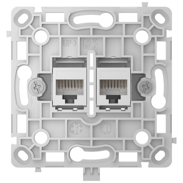 AJAX AJ-OUTLETCORE-LAN-W Enchufe Ethernet con dos puertos - Compatible con cables CAT.6 y CAT.5e  - Transmisión de datos a alta (1)