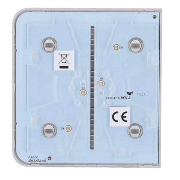 AJAX AJ-SIDEBUTTON-1G2W-FOG Panel táctil para un interruptor de luz - Compatible con AJ-LIGHTCORE-1G / -2W - Retroiluminación LE (3)