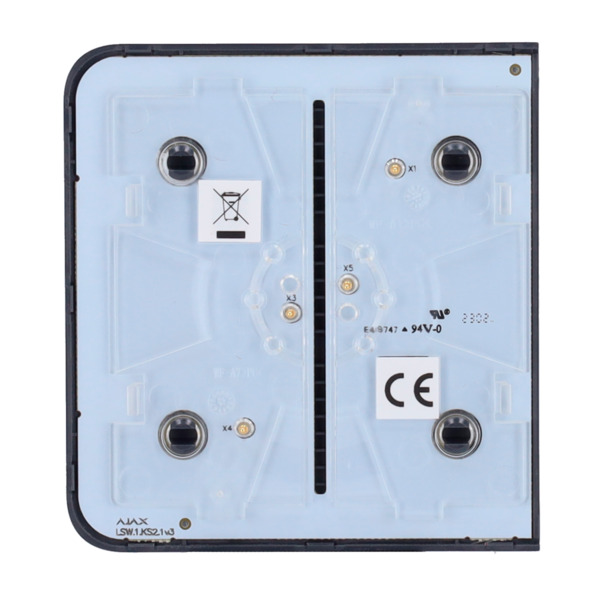 AJAX AJ-SIDEBUTTON-1G2W-GRA Panel táctil para un interruptor de luz - Compatible con AJ-LIGHTCORE-1G / -2W - Retroiluminación LE (3)