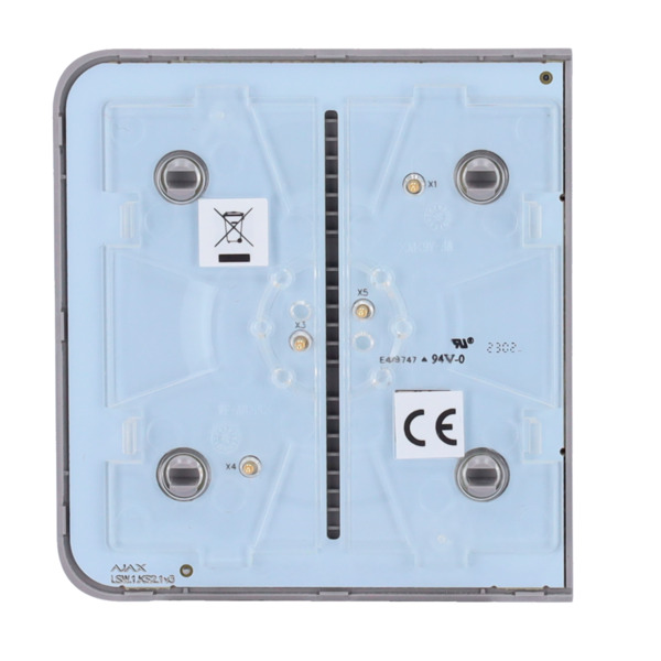 AJAX AJ-SIDEBUTTON-1G2W-GRE Panel táctil para un interruptor de luz - Compatible con AJ-LIGHTCORE-1G / -2W - Retroiluminación LE (3)