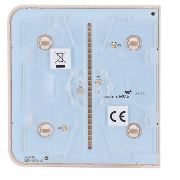 AJAX AJ-SIDEBUTTON-1G2W-IVO Panel táctil para un interruptor de luz - Compatible con AJ-LIGHTCORE-1G / -2W - Retroiluminación LE (3)