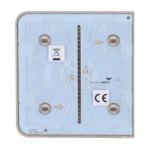 AJAX AJ-SIDEBUTTON-1G2W-OLI Panel táctil para un interruptor de luz - Compatible con AJ-LIGHTCORE-1G / -2W - Retroiluminación LE (3)