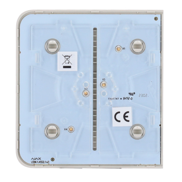 AJAX AJ-SIDEBUTTON-1G2W-OYS Panel táctil para un interruptor de luz - Compatible con AJ-LIGHTCORE-1G /-2W - Retroiluminación LED (3)