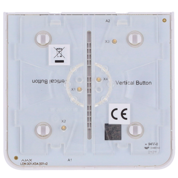 AJAX AJ-SIDEBUTTON-1G2W-W-VERT Panel táctil para un interruptor de luz vertical - Compatibilidad AJ-LIGHTCORE-1G-VERT / -2W-VERT (5)