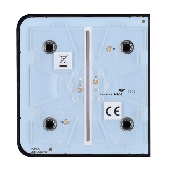 AJAX AJ-SIDEBUTTON-2G-B Panel táctil para un interruptor doble de luz - Compatible con AJ-LIGHTCORE-2G - Retroiluminación LED - (3)