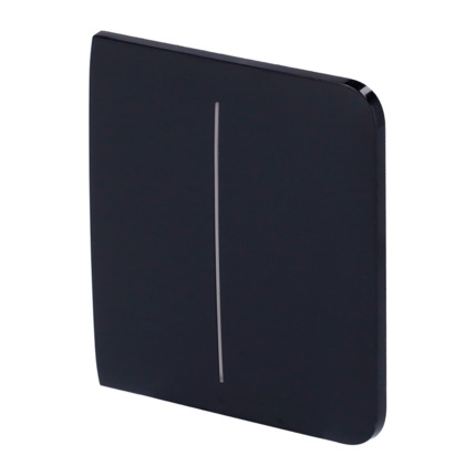 Comprar AJAX AJ-SIDEBUTTON-2G-B Panel táctil para un interruptor doble de luz - Compatible con AJ-LIGHTCORE-2G - Retroiluminación LED - Panel táctil lateral sin contacto - Color negro - Ajax - LightSwitch SideButton