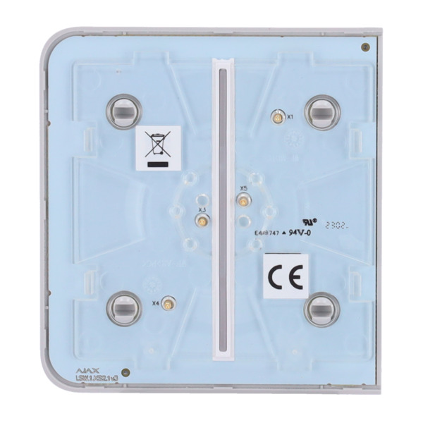AJAX AJ-SIDEBUTTON-2G-FOG Panel táctil para interruptor de luz doble - Compatible con AJ-LIGHTCORE-2G - Retroiluminación LED - P (3)