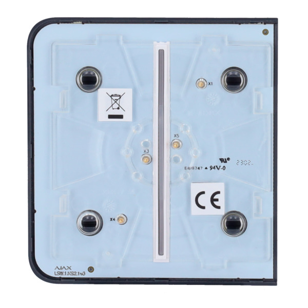 AJAX AJ-SIDEBUTTON-2G-GRA Panel táctil para interruptor de luz doble - Compatible con AJ-LIGHTCORE-2G - Retroiluminación LED - P (3)