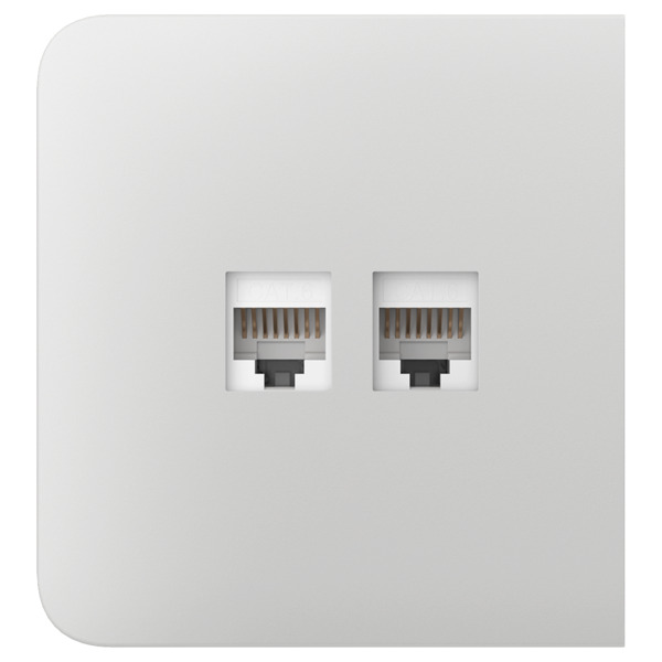 AJAX AJ-SIDECOVER-LAN-W Tapa lateral para enchufe Ethernet - Compatible con AJ-OUTLETCORE-LAN-W - Requiere marco AJ-FRAME - Colo (1)