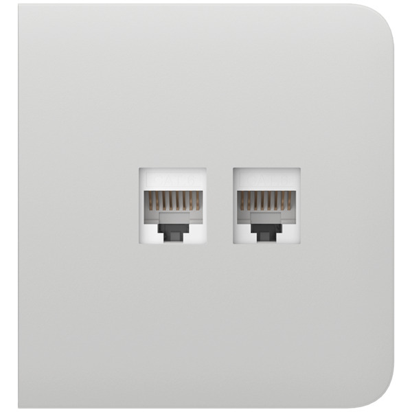 AJAX AJ-SIDECOVER-LAN-W Tapa lateral para enchufe Ethernet - Compatible con AJ-OUTLETCORE-LAN-W - Requiere marco AJ-FRAME - Colo