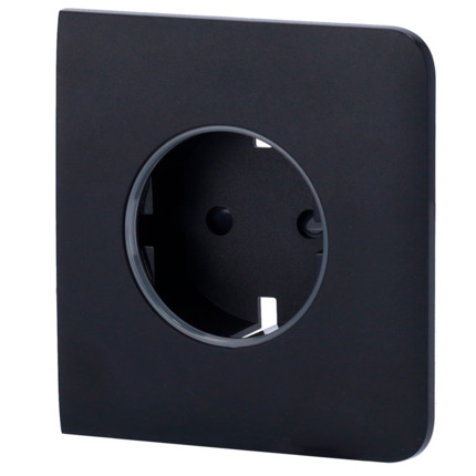 Comprar AJAX AJ-SIDECOVER-SMART-B Tapa lateral para enchufe inteligente tipo F - Compatible con AJ-OUTLETCORE-SMART - Indicador LED sobre estado del enchufe y consumo - Botón táctil para control manual - Retroalimentación LED - Color negro