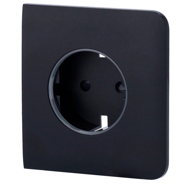 AJAX AJ-SIDECOVER-SMART-B Tapa lateral para enchufe inteligente tipo F - Compatible con AJ-OUTLETCORE-SMART - Indicador LED sobr