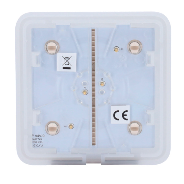 AJAX AJ-SOLOBUTTON-1G2W-IVO Panel táctil para un interruptor de luz - Compatible AJ-LIGHTCORE-1G / -2W - Retroiluminación LED - (3)