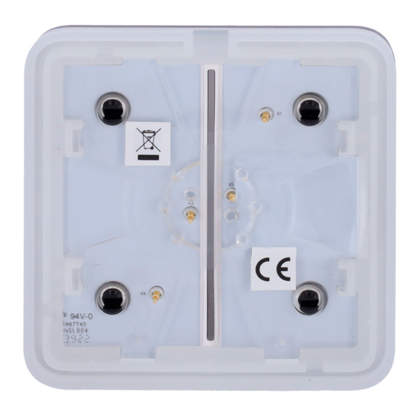 AJAX AJ-SOLOBUTTON-2G-B Panel táctil para interruptor de luz doble - Compatibilidad con AJ-LIGHTCORE-2G - Retroiluminación LED - (5)