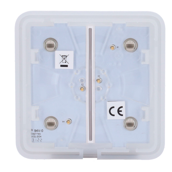 AJAX AJ-SOLOBUTTON-2G-OLI Panel táctil para interruptor de luz doble  - Compatibilidad con AJ-LIGHTCORE-2G - Retroiluminación LE (3)