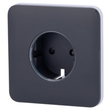 AJAX AJ-SOLOCOVER-SMART-GRA Tapa frontal para enchufe inteligente tipo F - Compatible con AJ-OUTLETCORE-SMART - Indicador LED so