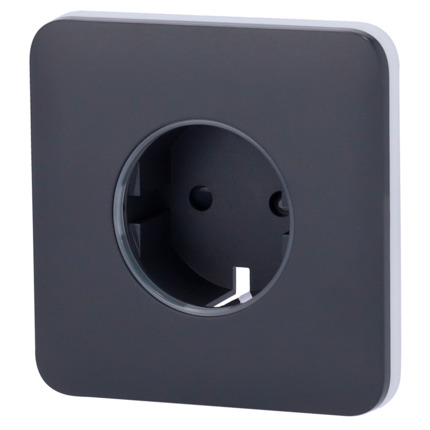Comprar AJAX AJ-SOLOCOVER-SMART-GRA Tapa frontal para enchufe inteligente tipo F - Compatible con AJ-OUTLETCORE-SMART - Indicador LED sobre estado del enchufe y consumo - Botón táctil para control manual - Retroalimentación LED - Color grafito
