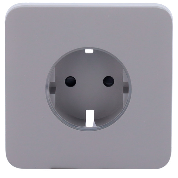 AJAX AJ-SOLOCOVER-SMART-GRE Tapa frontal para enchufe inteligente tipo F - Compatible con AJ-OUTLETCORE-SMART - Indicador LED so (1)