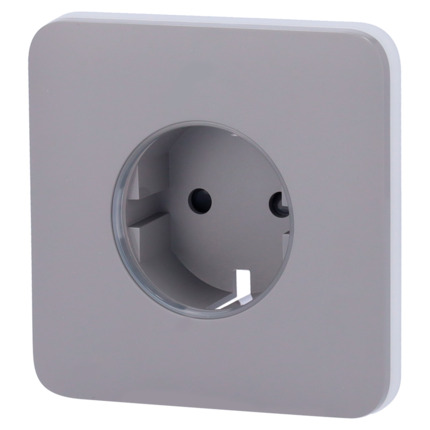 Comprar AJAX AJ-SOLOCOVER-SMART-GRE Tapa frontal para enchufe inteligente tipo F - Compatible con AJ-OUTLETCORE-SMART - Indicador LED sobre estado del enchufe y consumo - Botón táctil para control manual - Retroalimentación LED - Color gris