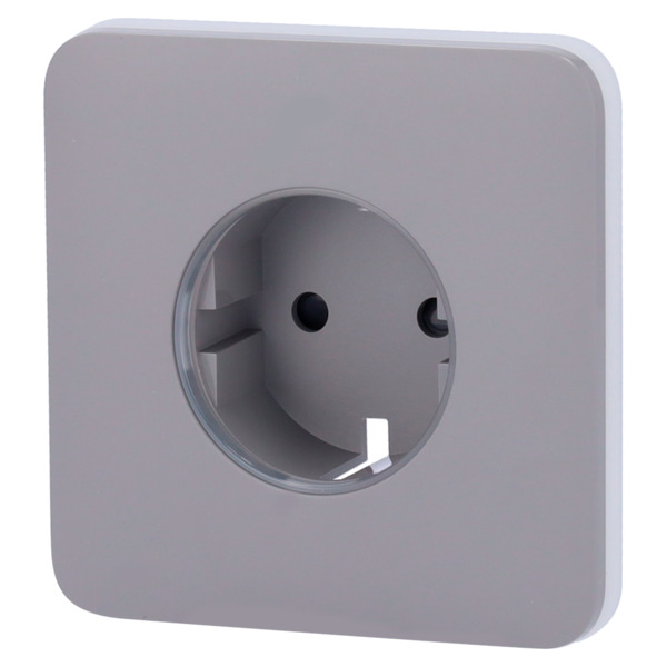 AJAX AJ-SOLOCOVER-SMART-GRE Tapa frontal para enchufe inteligente tipo F - Compatible con AJ-OUTLETCORE-SMART - Indicador LED so