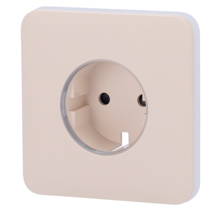 Comprar AJAX AJ-SOLOCOVER-SMART-IVO Tapa frontal para enchufe inteligente tipo F - Compatible con AJ-OUTLETCORE-SMART - Indicador LED sobre estado del enchufe y consumo - Botón táctil para control manual - Retroalimentación LED - Color marfil
