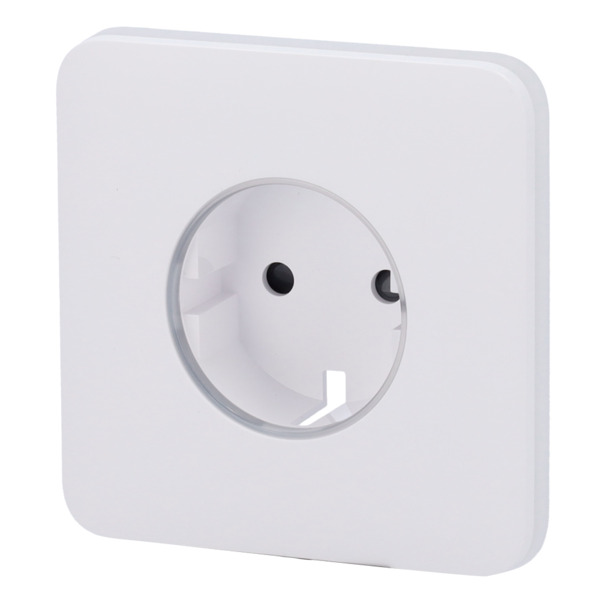 AJAX AJ-SOLOCOVER-SMART-W Tapa frontal para enchufe inteligente tipo F - Compatible con AJ-OUTLETCORE-SMART - Indicador LED sobr