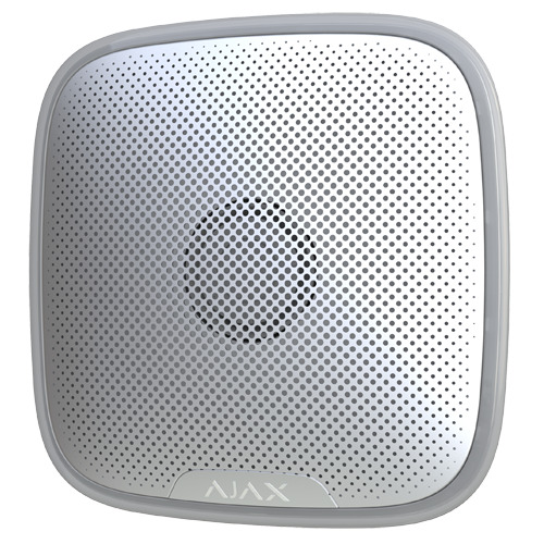 AJAX AJ-STREETSIREN-W Sirena para exterior - Inalámbrico 868 MHz Jeweller - Certificado grado 2 - Presión sonora máxima 113 dB -
