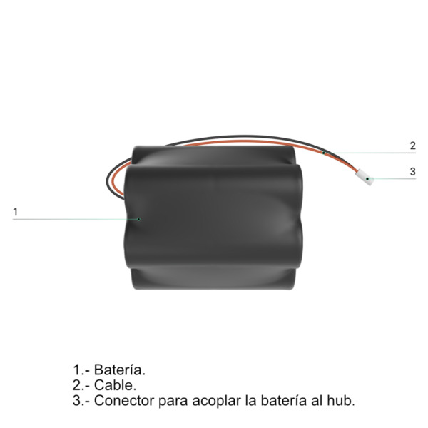 Ajax BATTERY-NB-HUB-BP Ajax Bateria Interna NB No Recargable (7,2V/95Ah) para Hub BP (1)