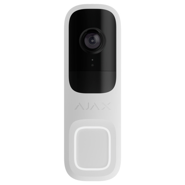 AJAXCCTV AJ-DOORBELL-4-W Doorbell 4 MP con IA integrada - Detector PIR alcance hasta 4 m - Audio bidireccional con cancelación