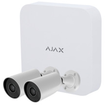 AJAXCCTV AJ-NVRKIT108-2XBULLET-W Kit de videovigilancia Ajax - Grabador Ajax de 8 canales   - 2 cámaras bullet de 5 Mpx Ajax - I