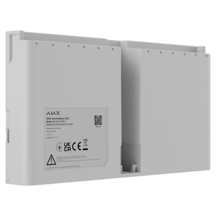 Comprar AJAXINCENDIO AJ-EN54-INTERNALBATTERY-24H-W Batería Li-ion recargable (7.4 V/5 Ah) - Para AJ-EN54-FIREHUB y AJ-EN54-FIREREX - Duración 24h -  Color blanco
